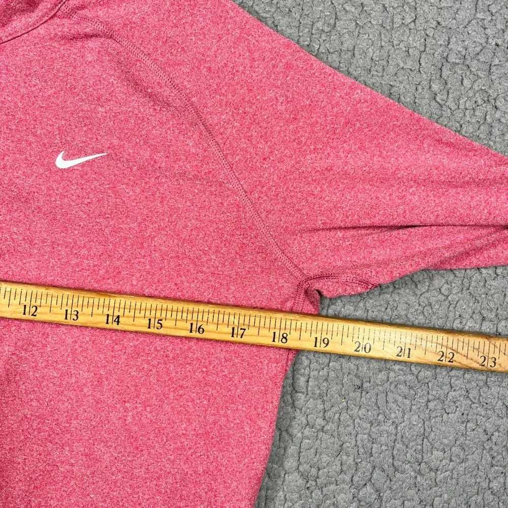 Nike‎ Element Dri-FIT Womens Size M Pink Heather Half Zip Running Top 321646-615